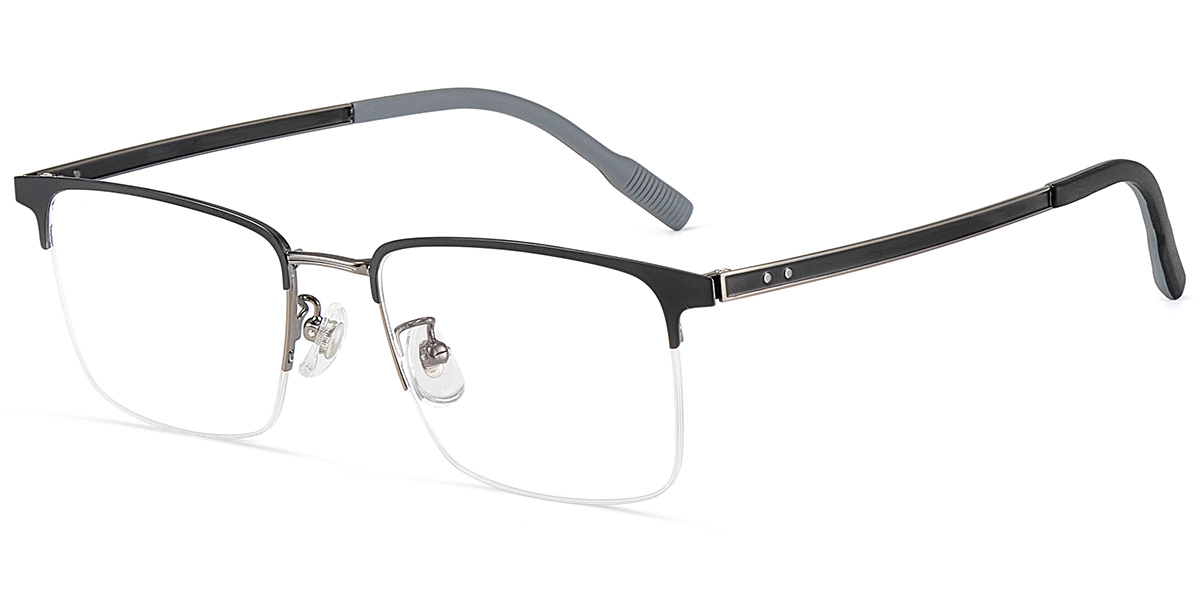 Square Browline Frame gun_metal-black