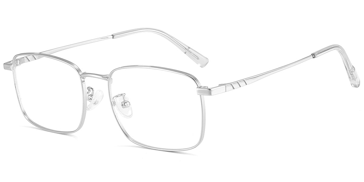Acetate Rectangle Frame silver