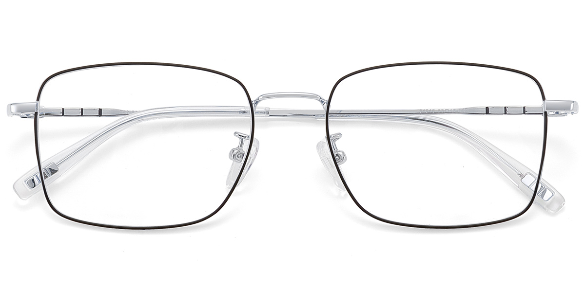 Acetate Rectangle Frame black-silver