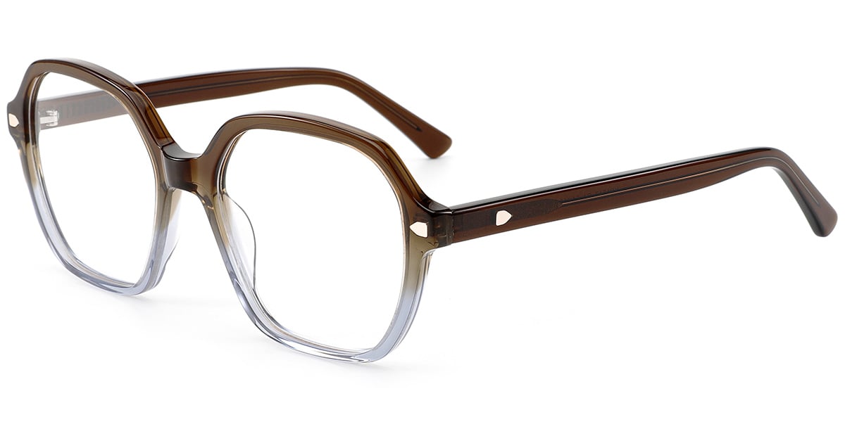 Acetate Square Frame gradient_brown