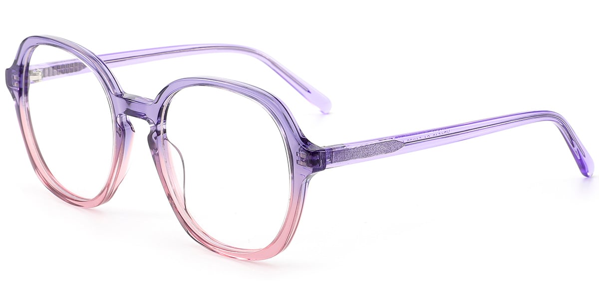 Acetate Square Frame gradient_purple