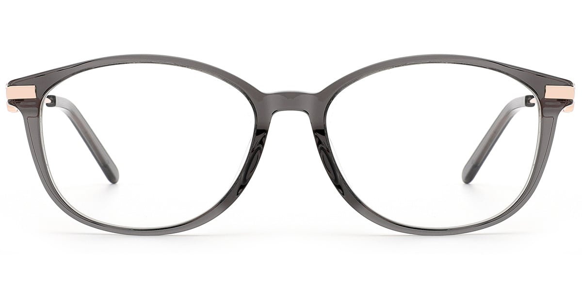 Acetate Oval Frame translucent-grey