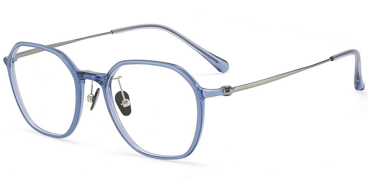 Titanium Square Frame translucent-blue