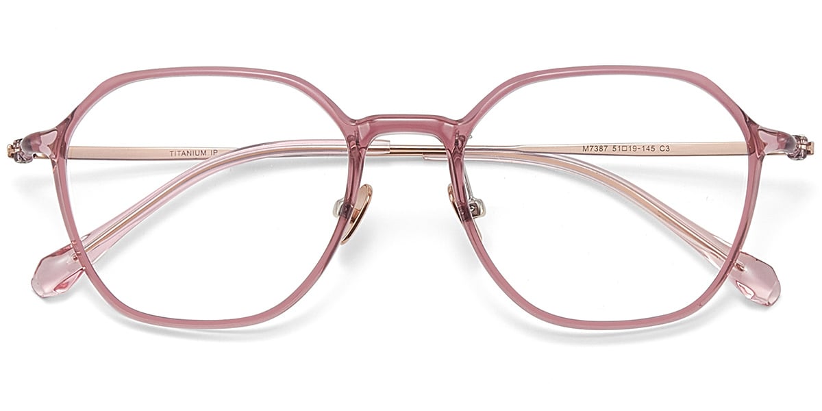 Titanium Square Frame translucent-pink