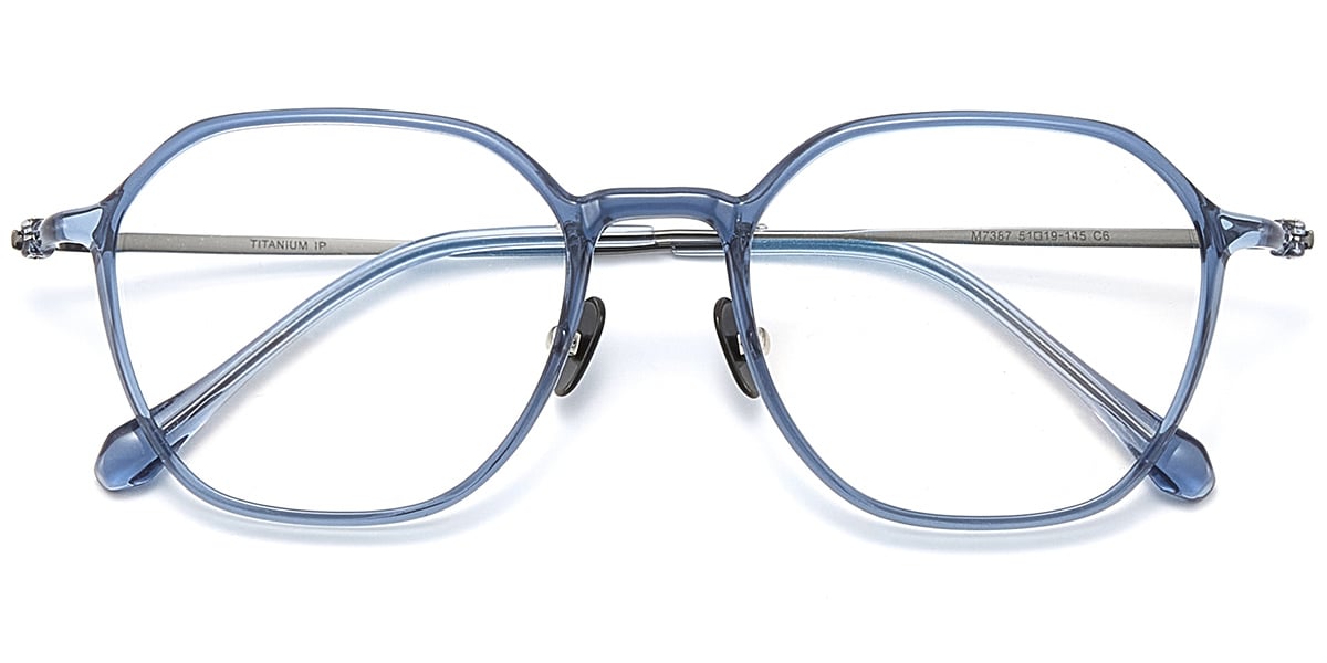 Titanium Square Frame translucent-blue