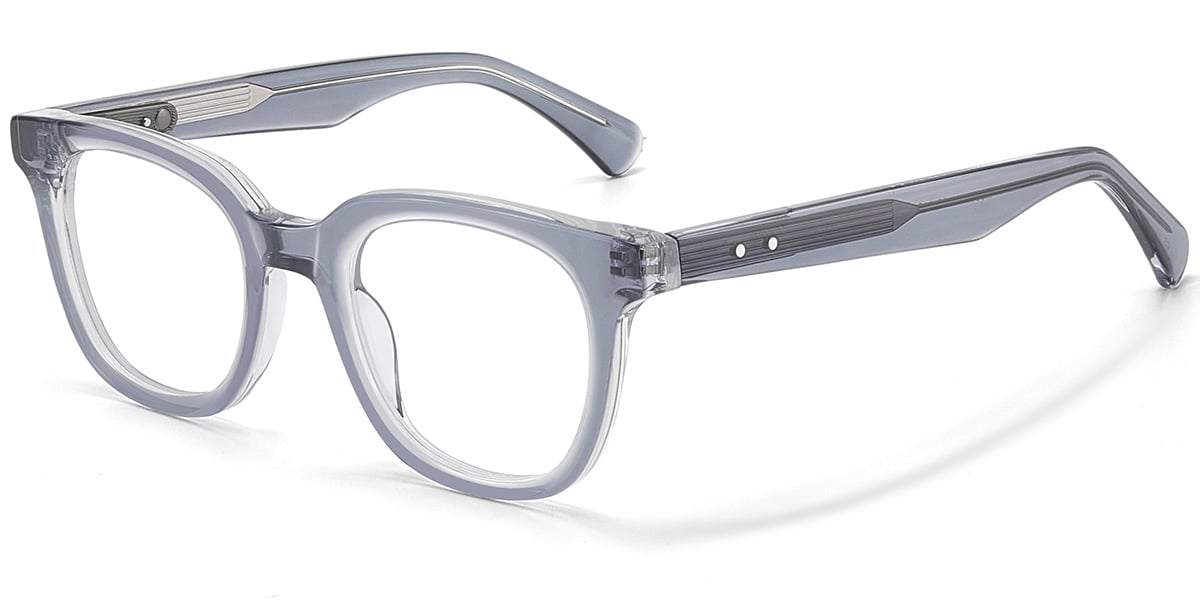 Acetate Square Frame translucent-grey