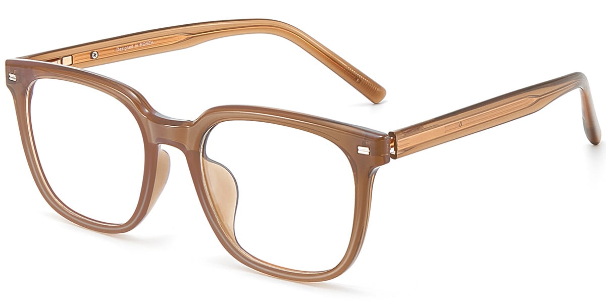 Acetate Square Frame translucent-brown