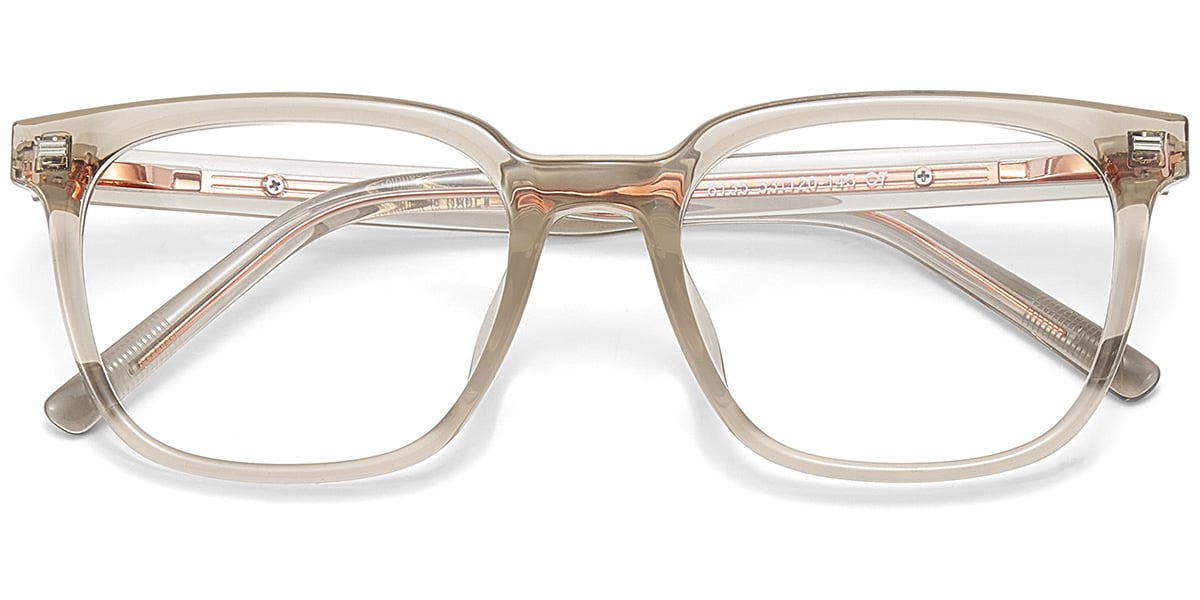 Acetate Square Frame translucent-light_brown