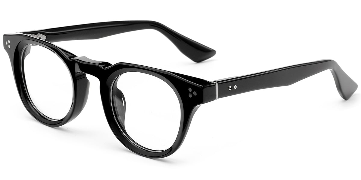 Acetate Round Frame black