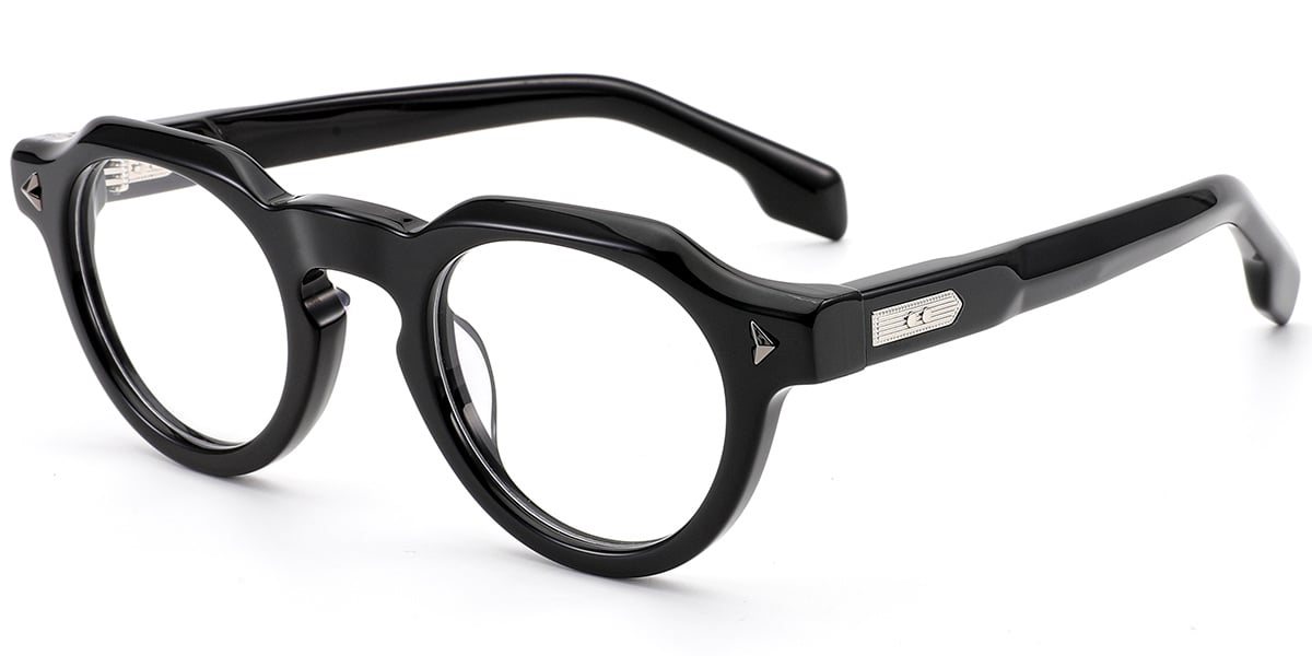 Acetate Round Frame black