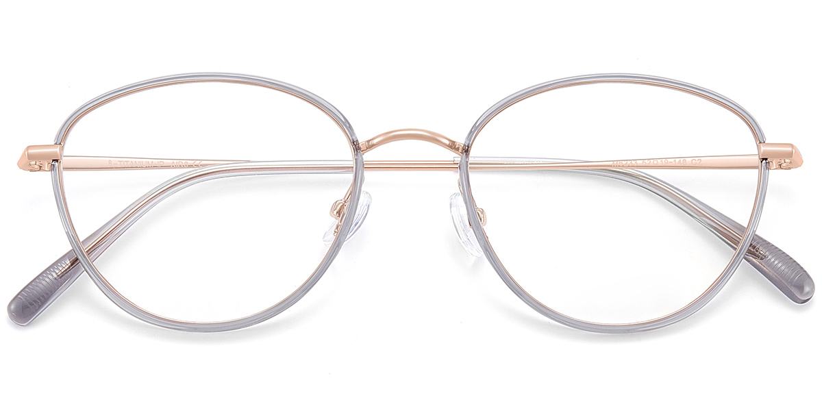 Titanium Round Frame F9989