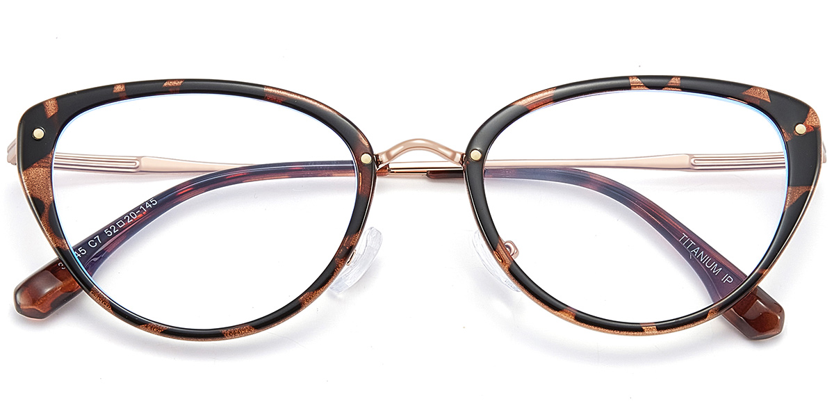 Acetate & Titanium Cat Eye Frame F9995