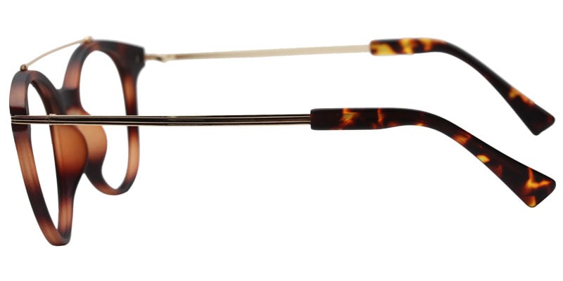 Rectangle Eyeglasses pattern-brown