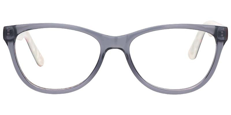 Acetate Oval Eyeglasses translucent-grey