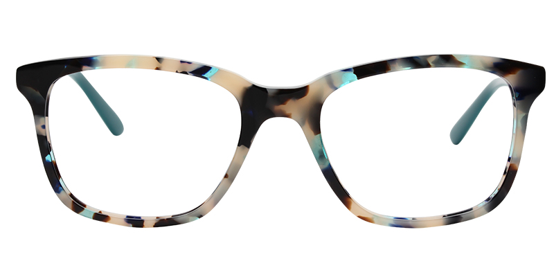 Acetate Square Eyeglasses pattern-white