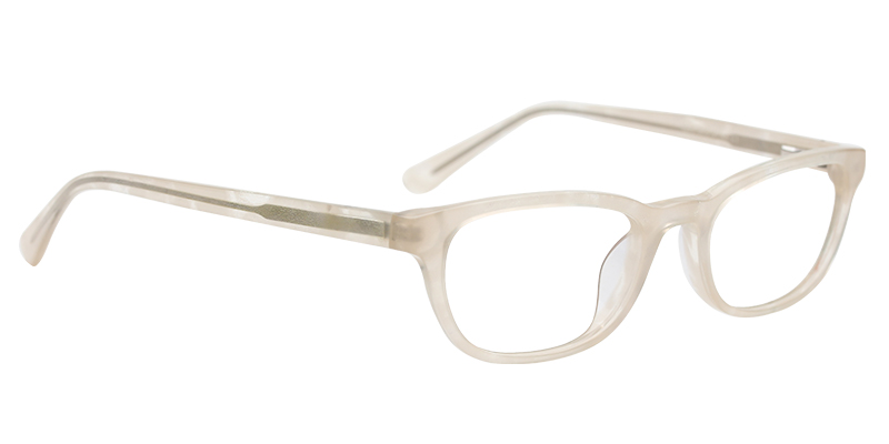 Acetate Rectangle Eyeglasses pattern-white