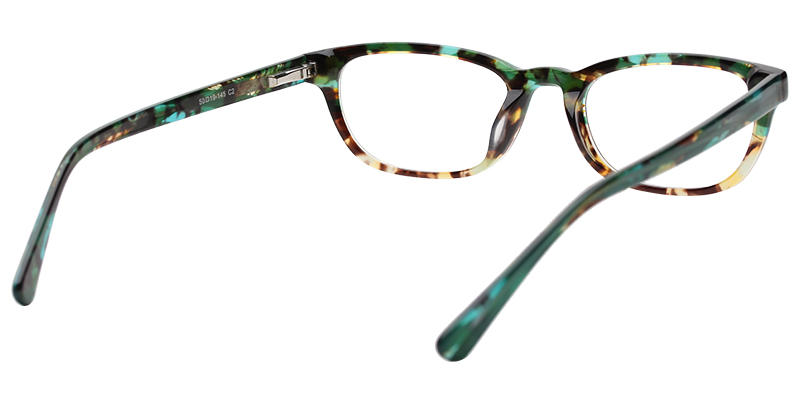 Acetate Rectangle Eyeglasses pattern-green