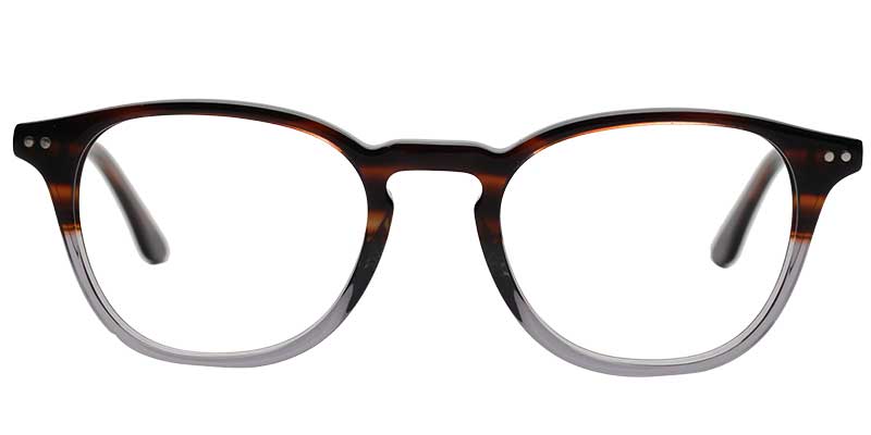 Acetate Round Eyeglasses pattern-grey