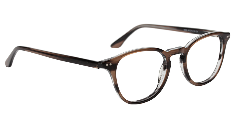 Acetate Round Eyeglasses pattern-brown