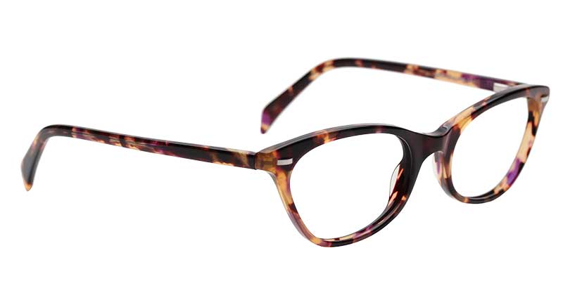 Acetate Oval Eyeglasses pattern-purple