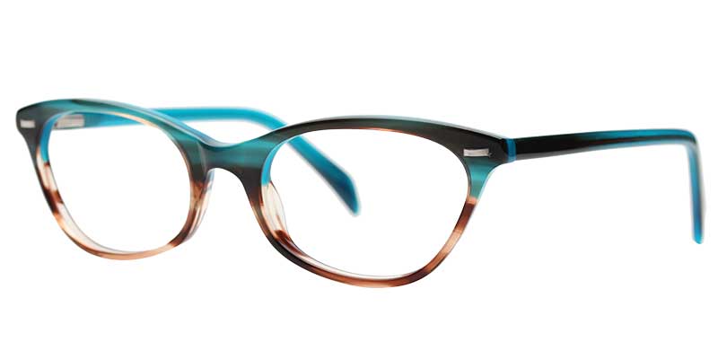 Acetate Oval Eyeglasses pattern-brown