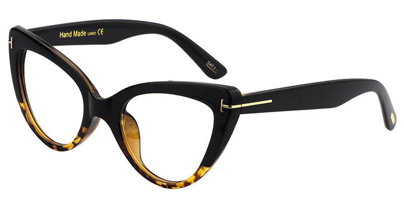 Cat Eye Eyeglasses pattern-black