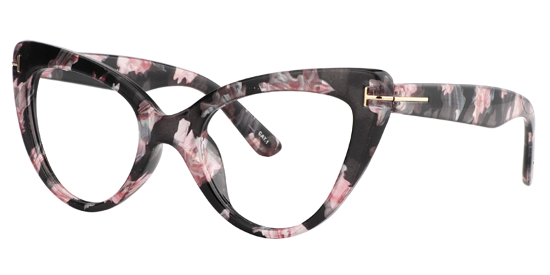 Cat Eye Eyeglasses pattern-pink
