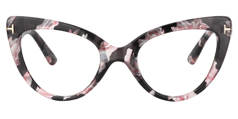 Cat Eye Eyeglasses pattern-pink