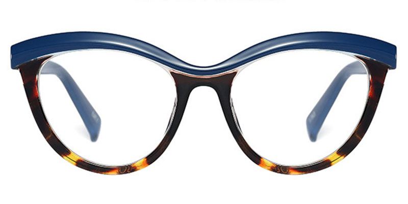 Cat Eye Eyeglasses pattern-blue