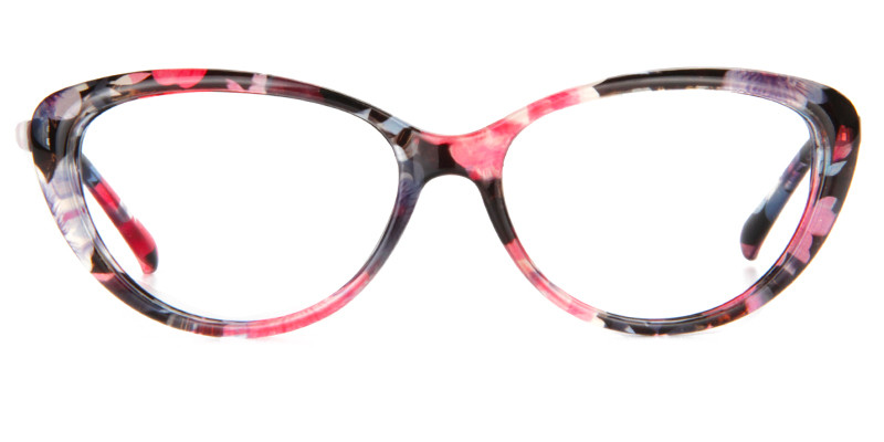 Oval Eyeglasses pattern-rose