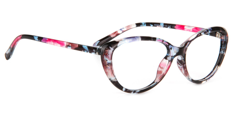 Oval Eyeglasses pattern-rose