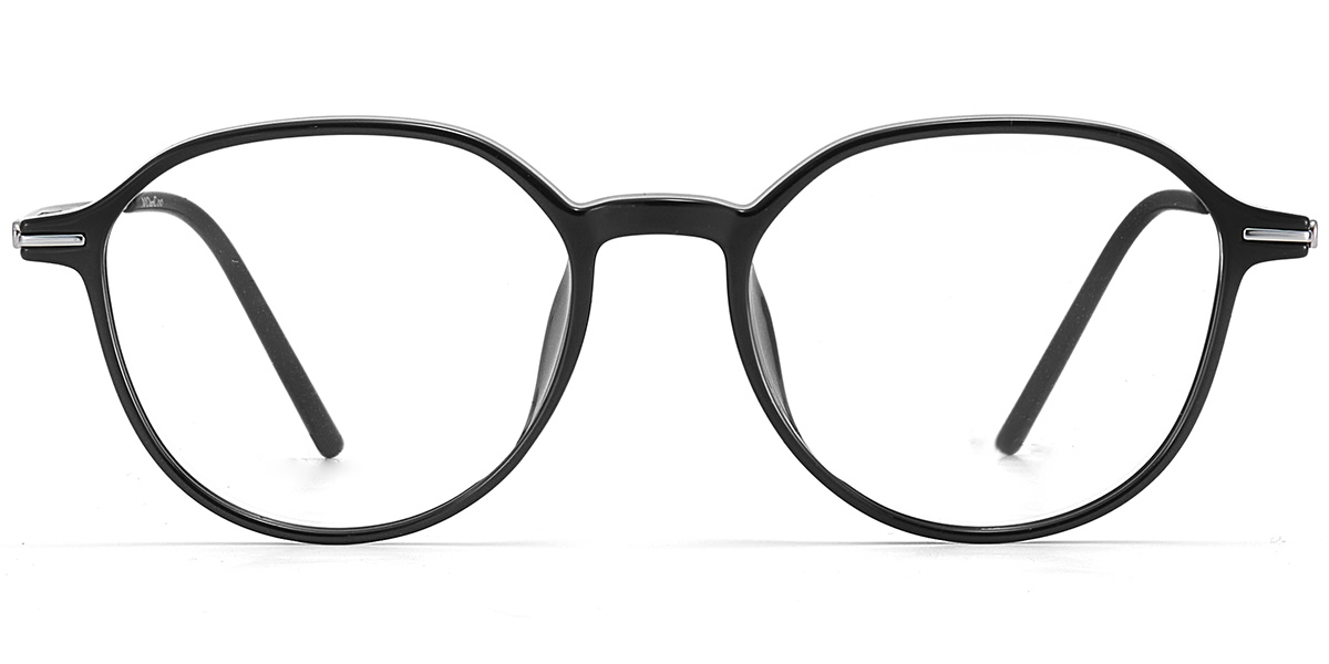 Acetate & Titanium Square Reading Glasses black