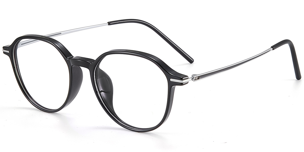 Acetate & Titanium Square Reading Glasses black