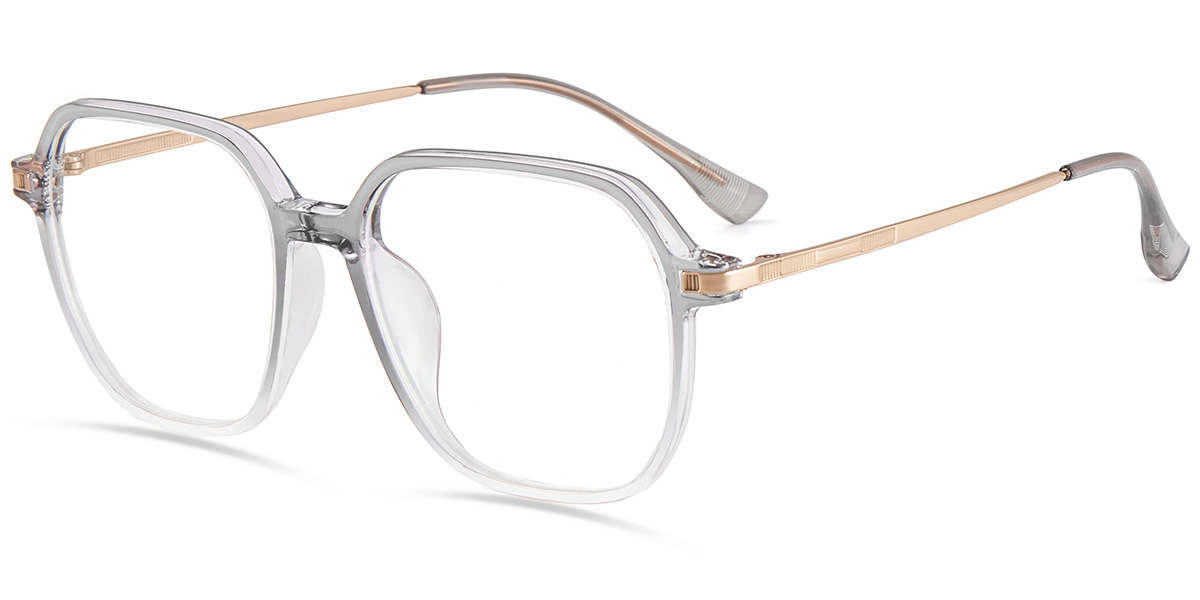 Acetate & Titanium Square Reading Glasses gradient_grey