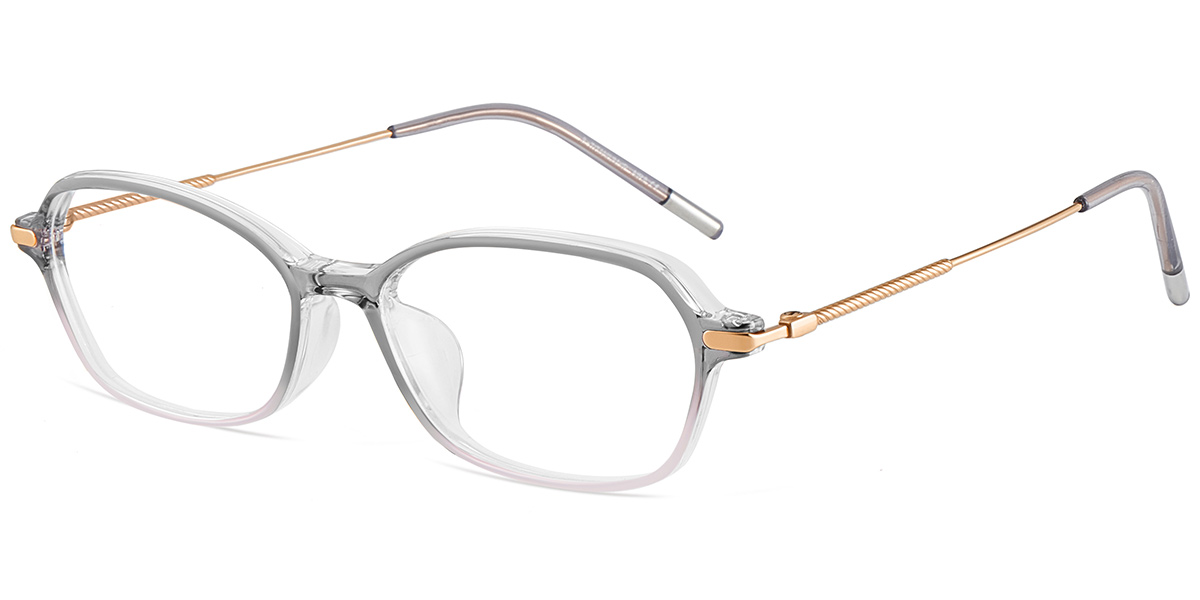 Acetate & Titanium Rectangle Reading Glasses gradient_grey
