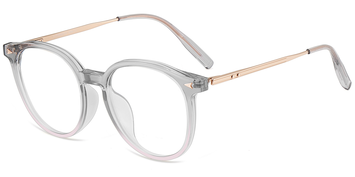Acetate & Titanium Square Reading Glasses gradient_grey
