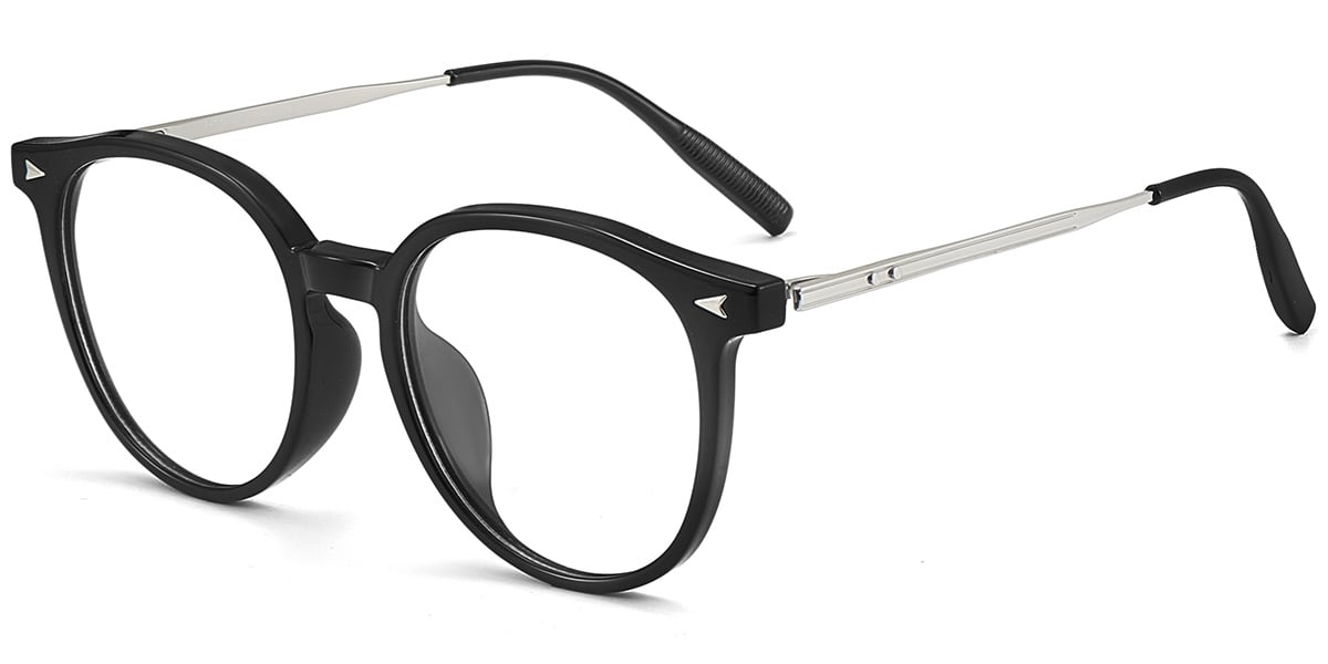 Acetate & Titanium Square Reading Glasses black