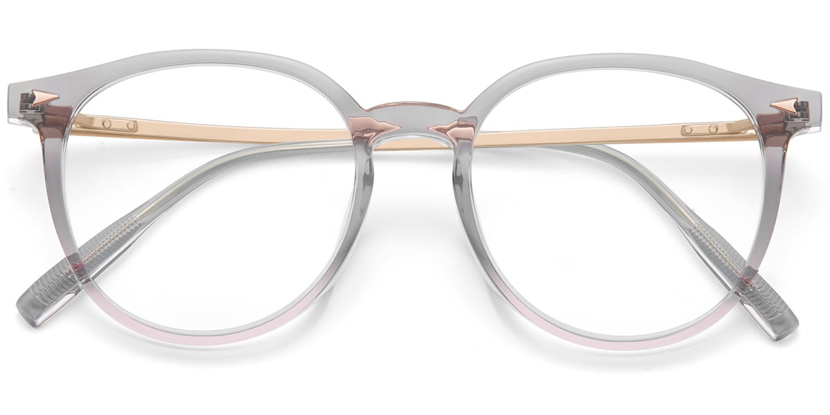 Acetate & Titanium Square Reading Glasses gradient_grey