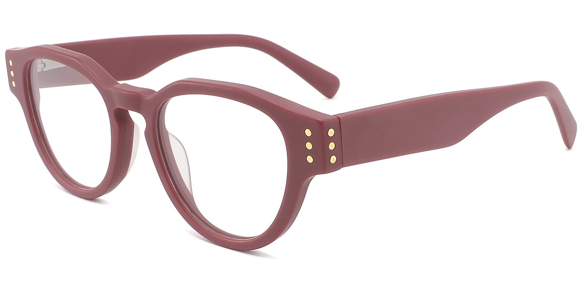 Acetate Round Reading Glasses pink