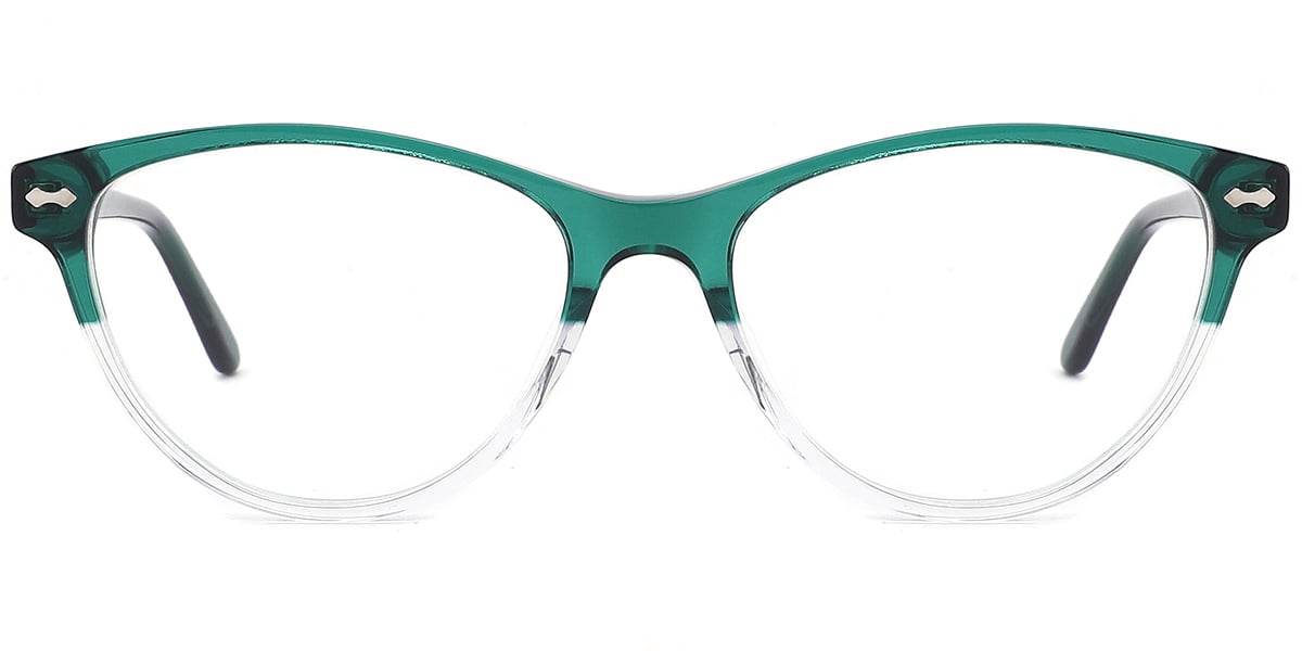 Acetate Geometric Reading Glasses pattern-green