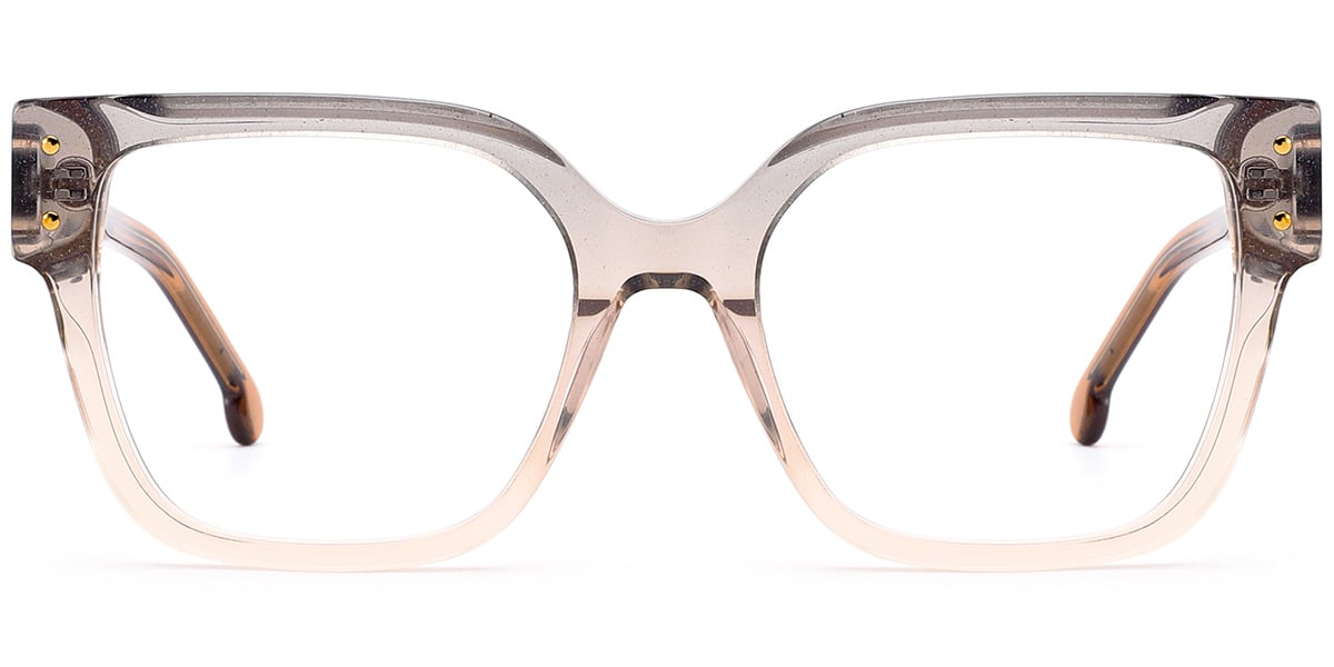 Acetate Square Reading Glasses gradient_brown