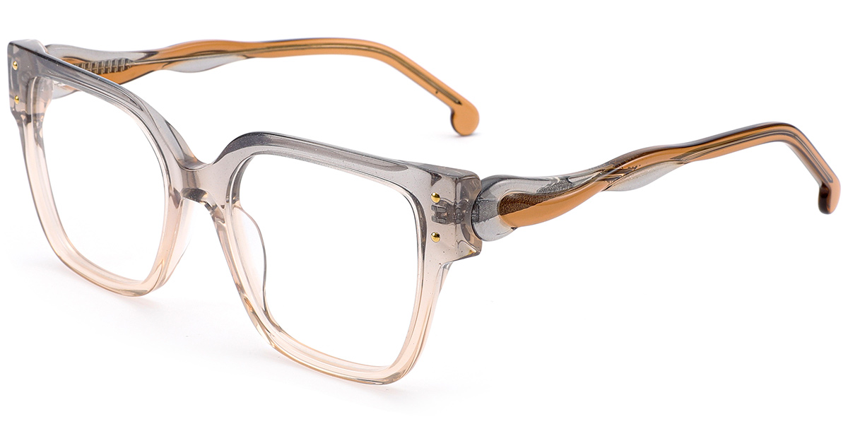 Acetate Square Reading Glasses gradient_brown