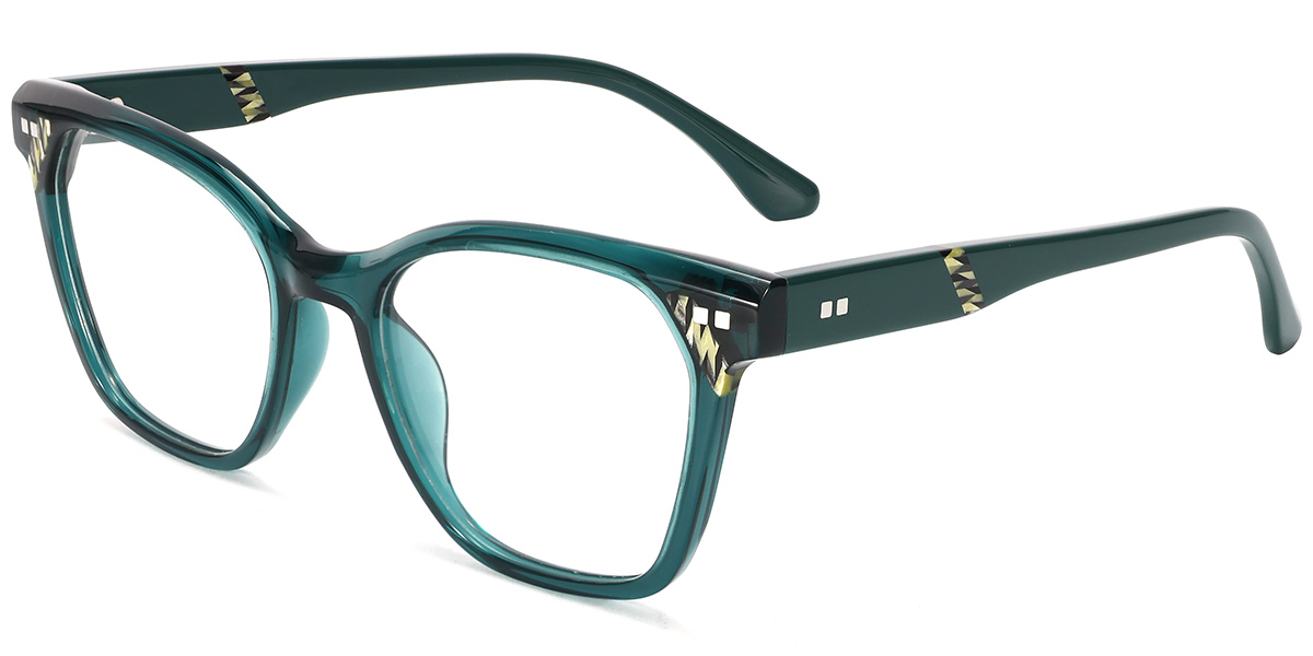 Acetate Square Reading Glasses pattern-green