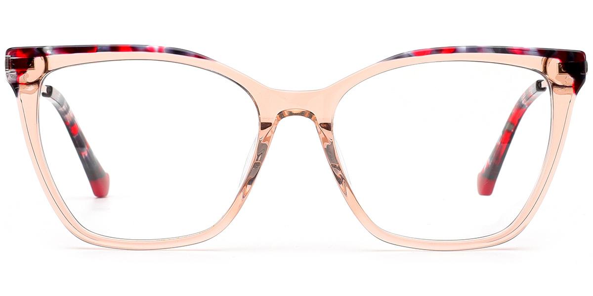 Acetate Square Reading Glasses pattern-red