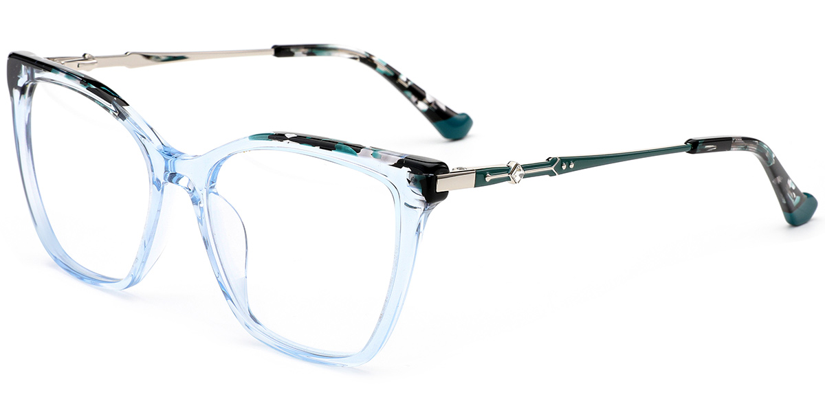 Acetate Square Reading Glasses pattern-green