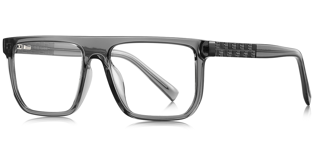 Square Reading Glasses translucent-grey
