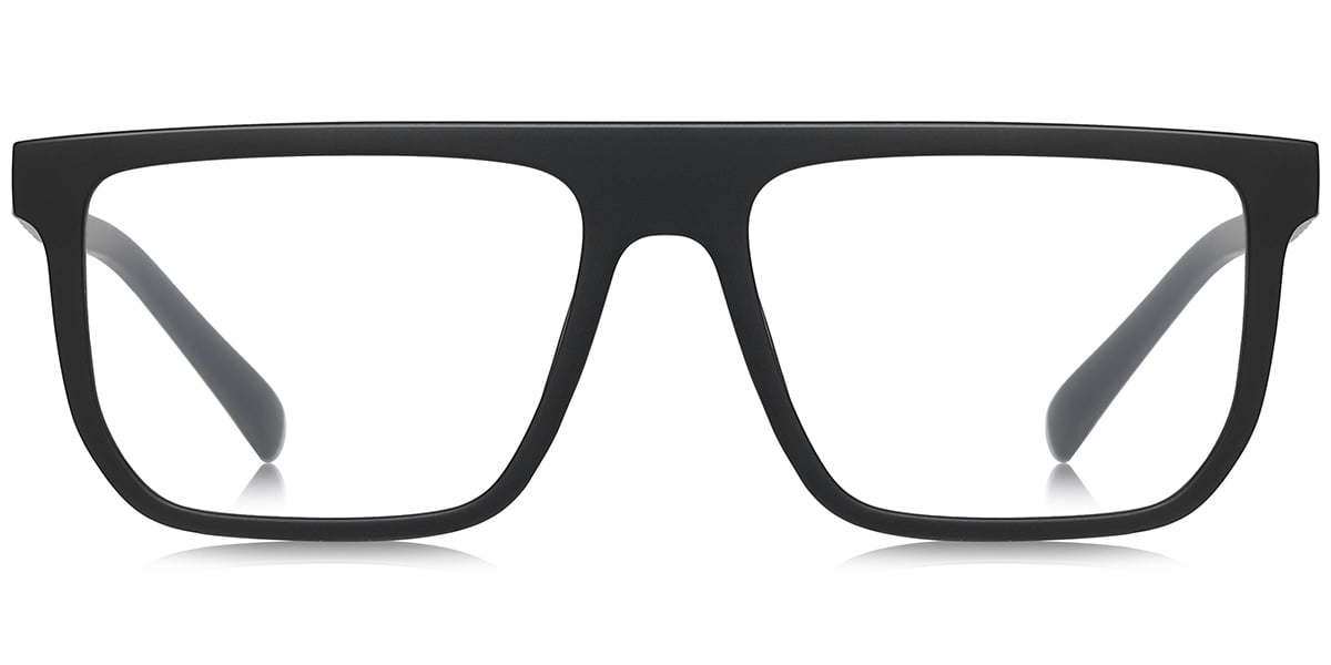 Square Reading Glasses matte-black