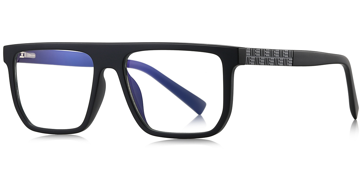 Square Reading Glasses matte-black