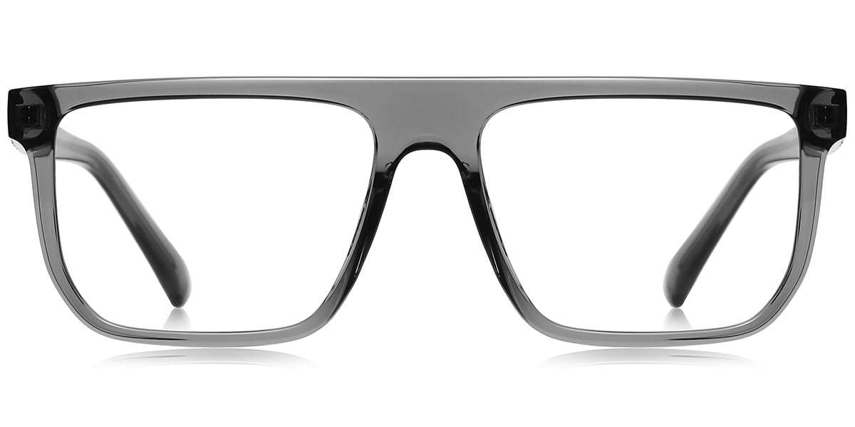 Square Reading Glasses translucent-grey