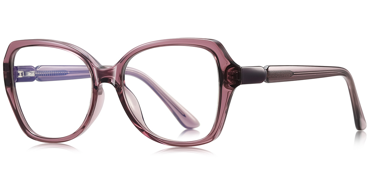 Square Reading Glasses translucent-purple